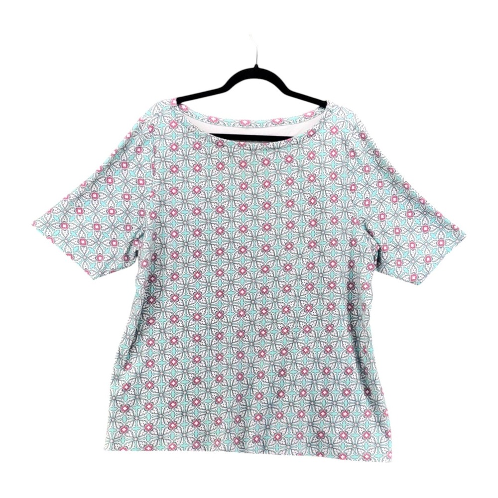 Charter Club‎ Shirt Pink Green 3X